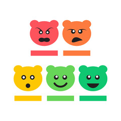 Set of the colorful emoticons design. vector illustration