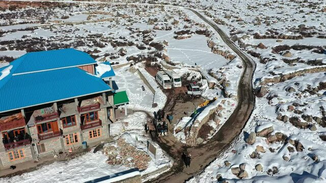 A beautiful property amidst the middle of snow landscape in Chitkul , Himachal Pradesh