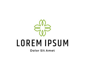 Abstract leaf logo design vector icon template