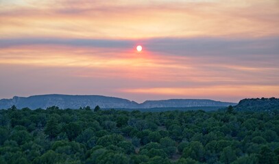 Smoky Sunset in Arizona