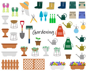 ガーデニングのイラストセット