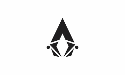 Fototapeta premium letter A logo supported by 2 people