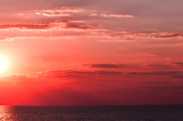 Fototapeta premium Fantastic and wonderful Caribbean sea sun set.