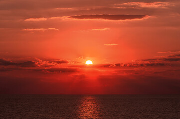 Fototapeta premium Fantastic and wonderful Caribbean sea sun set.