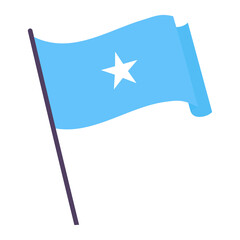 Waving flag of Somalia