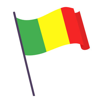 recommend clip art: Waving flag of Mali