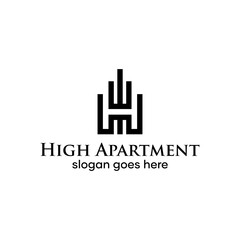 High H Apartment and Real Estate Logo Design