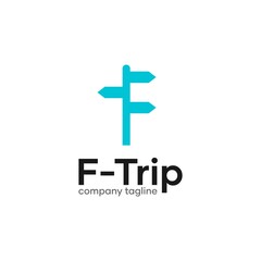 F Trip Travel and Tour Logo Design