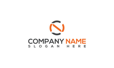 C N Initial logo template vector