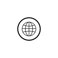 globe icon, go to web icon vector symbol illustrations isolated white background