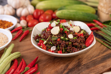 Spicy minced meat, made from raw meat.
