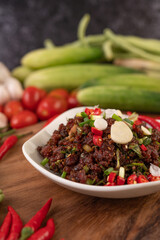 Spicy minced meat, made from raw meat.