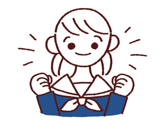 笑顔で応援する女の子