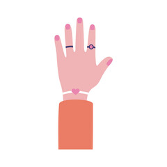 hand human up flat style icon