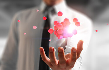 Science concept with sphere model