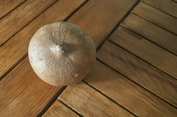 Jicama on a wood table