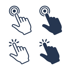 Obraz premium Hand click icons vector illustration eps10