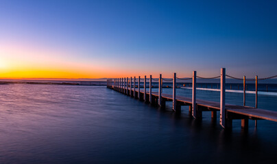 pier at dusk