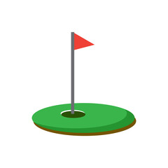 Golf hole icon design. isolated on white background