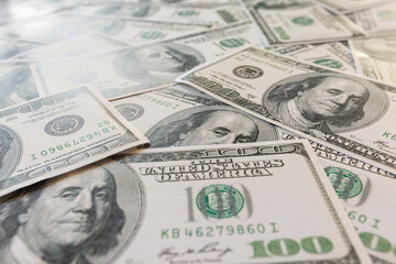 Dollar banknote background Global financial crisis concept Business concept