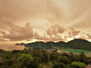 Fototapeta premium Landscape of clouds.