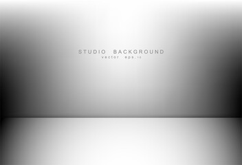 Empty luxury studio room Backdrop. Light interior with copyspace for your creative project . Vector illustration EPS 10