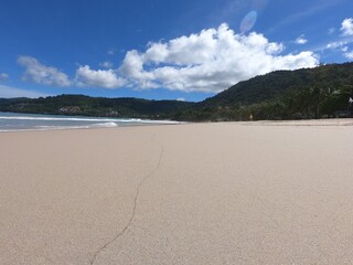 sand beach and blue sky