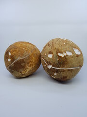 Fresh Coconut in White Photo Stock