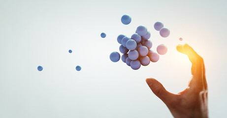 Science concept with sphere model