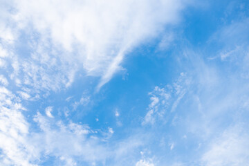 Cirrus Clouds in a Blue Sky background