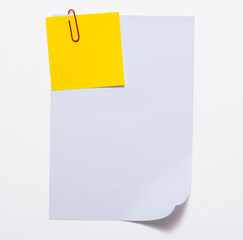 paper blank sheet isolated on white background.
