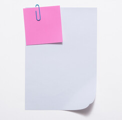 paper blank sheet isolated on white background.
