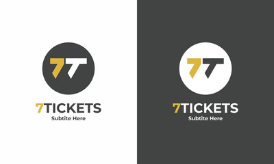 illustration vector graphic of 7T abstract mark, word mark,, letter form, combination letter number logo design