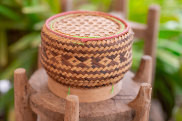 Obraz premium Woven bamboo baskets for sticky rice