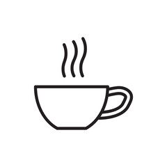 Coffe cup line icon vector