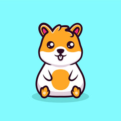 Cute little hamster mascot design