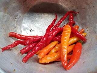 Long Fresh Red and Orange Chilly