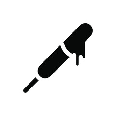 popsicle icon vector illustration glyph style. food icon set.