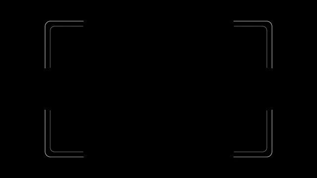 PNG Alpha.Frame HUD viewfinder.Flickering frame.Looping animated shape elements.HUD template.