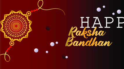 Happy raksha bandhan rakhi banner red maroon background mandala