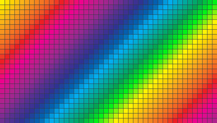 Abstract spectrum color background vector template. Illustration of abstract texture with squares. 
