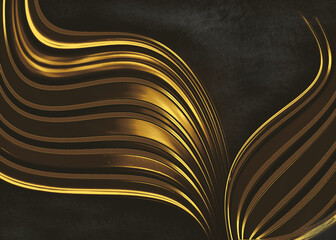 Golden abstract paper  decorative texture  background  for  artwork  - Illustration