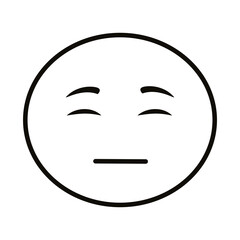 sad emoji face classic line style icon