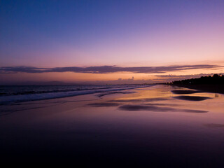 Obraz premium Beautiful Sunset with magic colors on the beach of Costa Rica