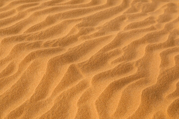 Fototapeta na wymiar Close up of the structure of red sand dunes south of Riyadh in Saudi Arabia