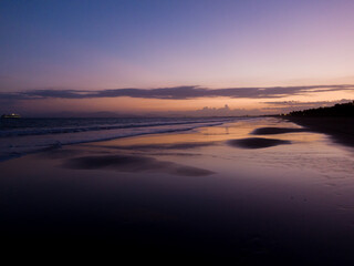 Fototapeta premium Beautiful Sunset with magic colors on the beach of Costa Rica