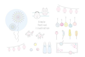 シンプルなお祭りのイラスト