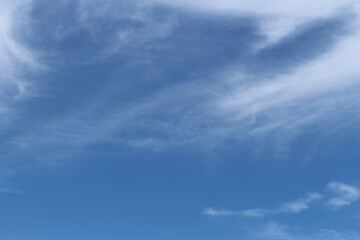Blue Sky and Clouds over Silver Beach. Sydney
