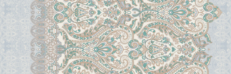 Classic paisley and fine lace pattern, Persian pattern，suitable for textile clothing and wallpaper design, invitation design - obrazy, fototapety, plakaty