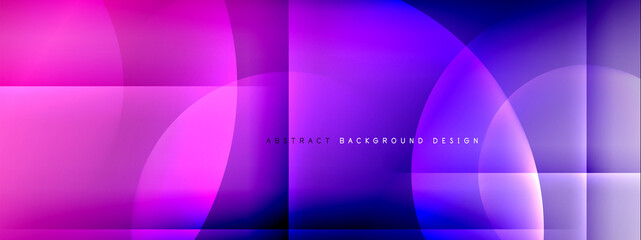 Obraz premium Vector abstract background - circle and cross on fluid gradient with shadows and light effects. Techno or business shiny design templates for text
